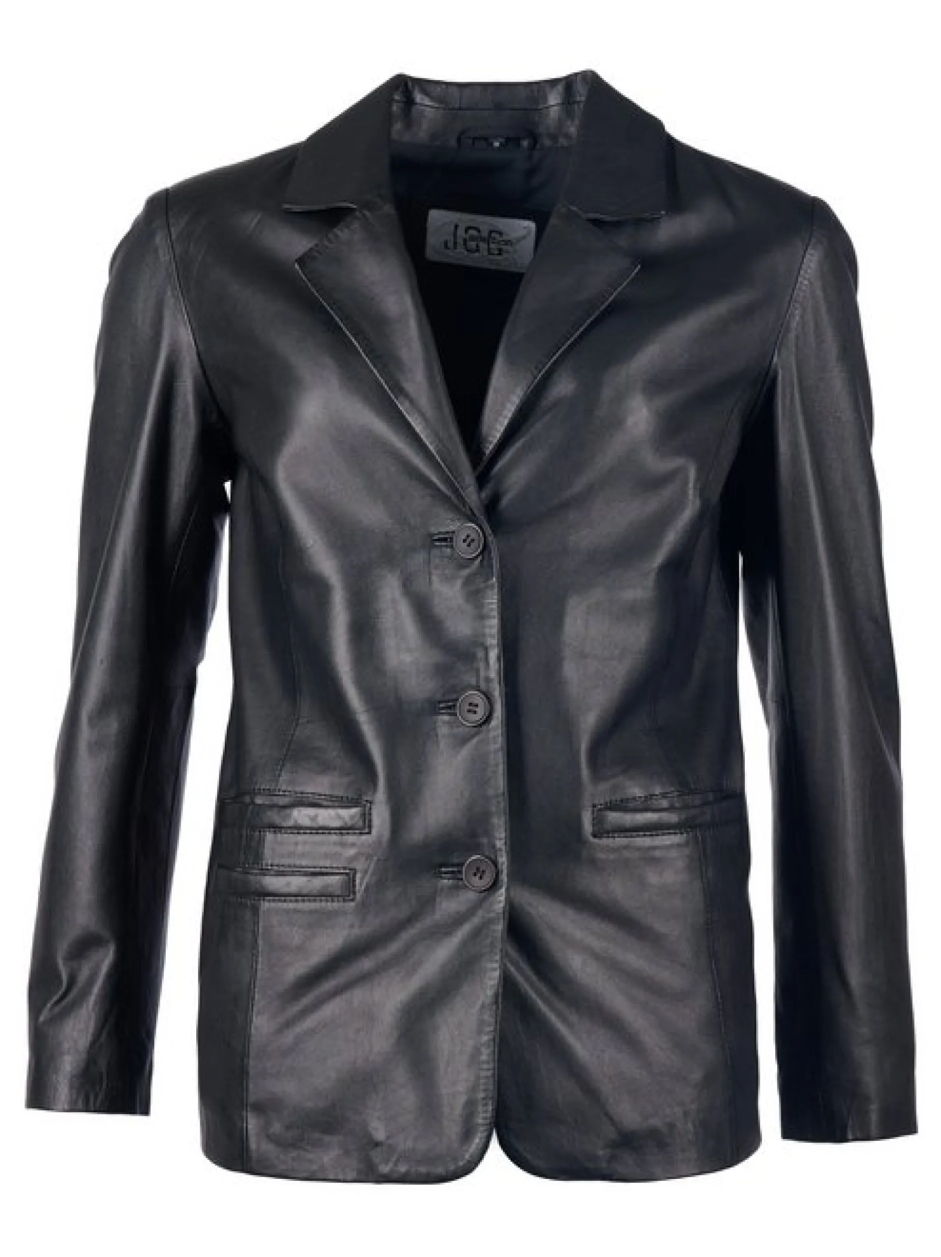 JCC Damen Lederblazer in schwarz