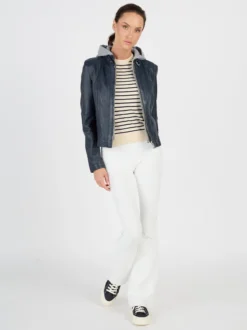 JCC Damen Lederjacke in blau