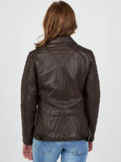 JCC Damen Lederjacke in kastanie
