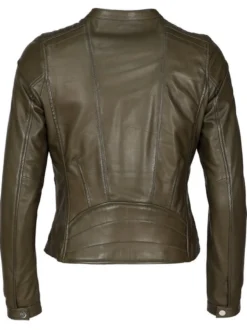 JCC Damen Lederjacke in oliv