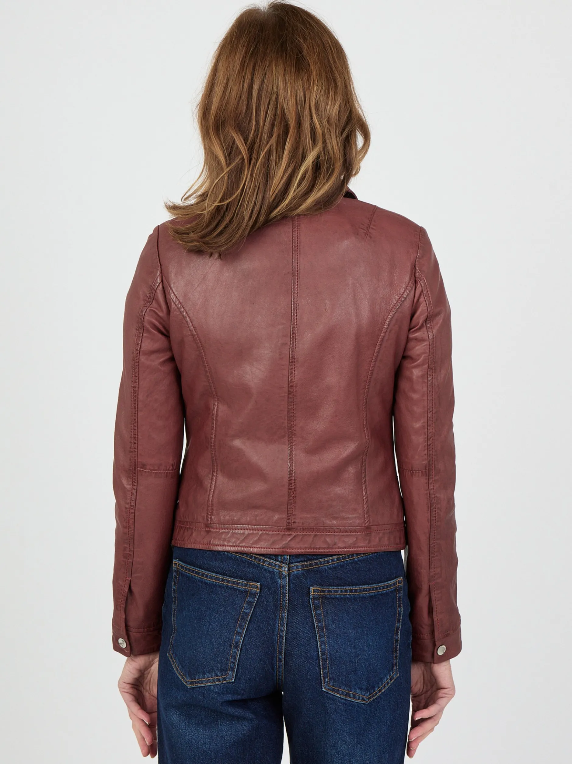 JCC Damen Lederjacke in rot