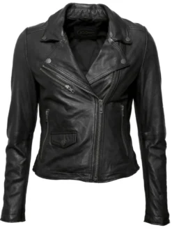 JCC Damen Lederjacke in schwarz