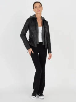 JCC Damen Lederjacke in schwarz