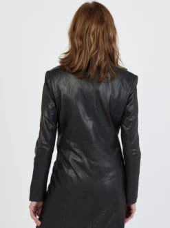 JCC Damen Ledermantel in schwarz