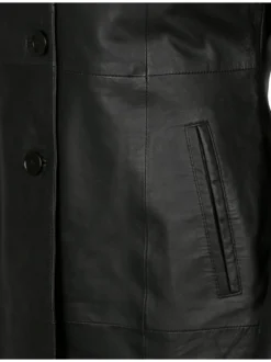 JCC Damen Ledermantel in schwarz