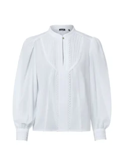 JOOP! Damen Spitzenbluse - Bionda in weiß