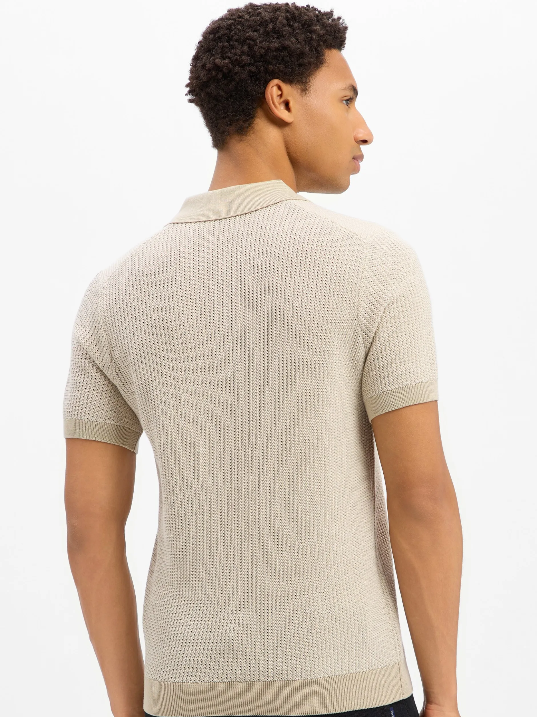 JOOP! Herren Strick-Poloshirt - Brianoro in beige