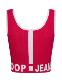 Joop Jeans Damen Top in rot - Ausschnitt: Rundhals