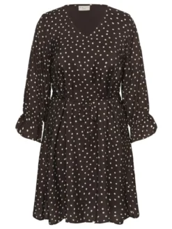 Kaffe Curve Damen Kleid KCditte in braun