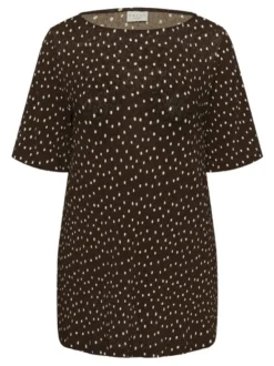 Kaffe Curve Damen T-Shirt KCmyra in braun