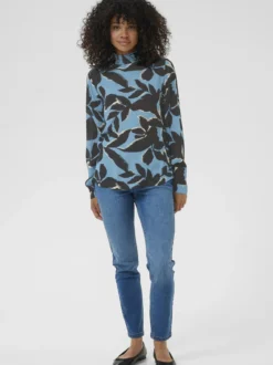 Kaffe Damen Bluse KAamber in blau