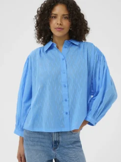 Kaffe Damen Bluse KAgabriela in hellblau