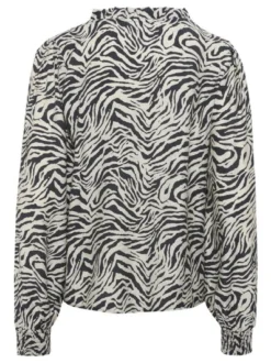 Kaffe Damen Bluse KAjodie in ecru schwarz