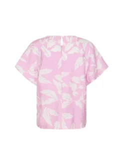 Kaffe Damen Bluse KAmarlo in pink weiß