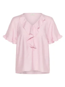 Kaffe Damen Bluse kurzarm KAmariana in pink