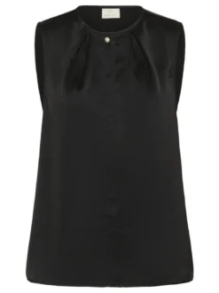 Kaffe Damen Bluse ärmellos KAvera in schwarz