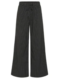 Kaffe Damen Casual Hose KAeliana Elastische Taille in schwarz