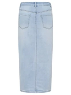 Kaffe Damen Denimrock KAkarla Hohe Taille in light stone denim