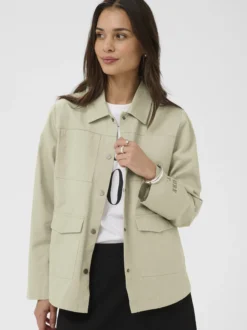 Kaffe Damen Hemdjacke KAcica in beige