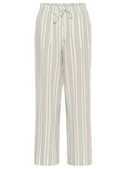 Kaffe Damen Hose KAmilia Hohe Taille in weiß