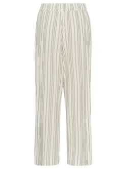 Kaffe Damen Hose KAmilia Hohe Taille in weiß