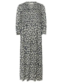 Kaffe Damen Kleid BPviolet Elastische Taille in grau