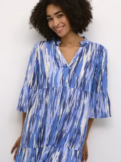 Kaffe Damen Kleid KAarina in blau