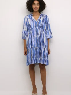 Kaffe Damen Kleid KAarina in blau