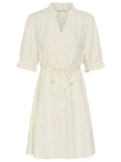 Kaffe Damen Kleid KAgitta in vanille