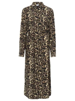 Kaffe Damen Kleid KAhannah in beige schwarz