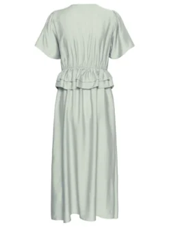 Kaffe Damen Kleid KAjasmin Elastische Taille in grün
