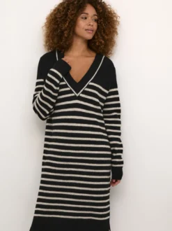 Kaffe Damen Kleid KAjuno in schwarz mehrfarbig