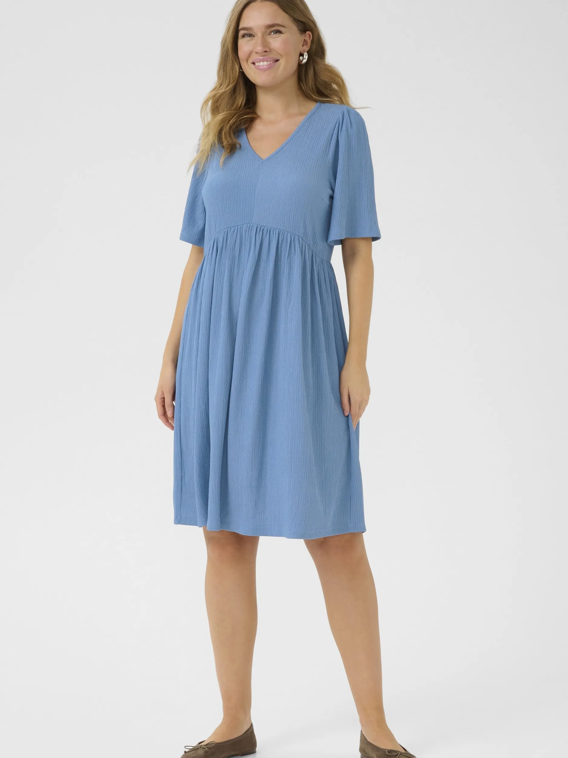 Kaffe Damen Kleid KAmolly in blau