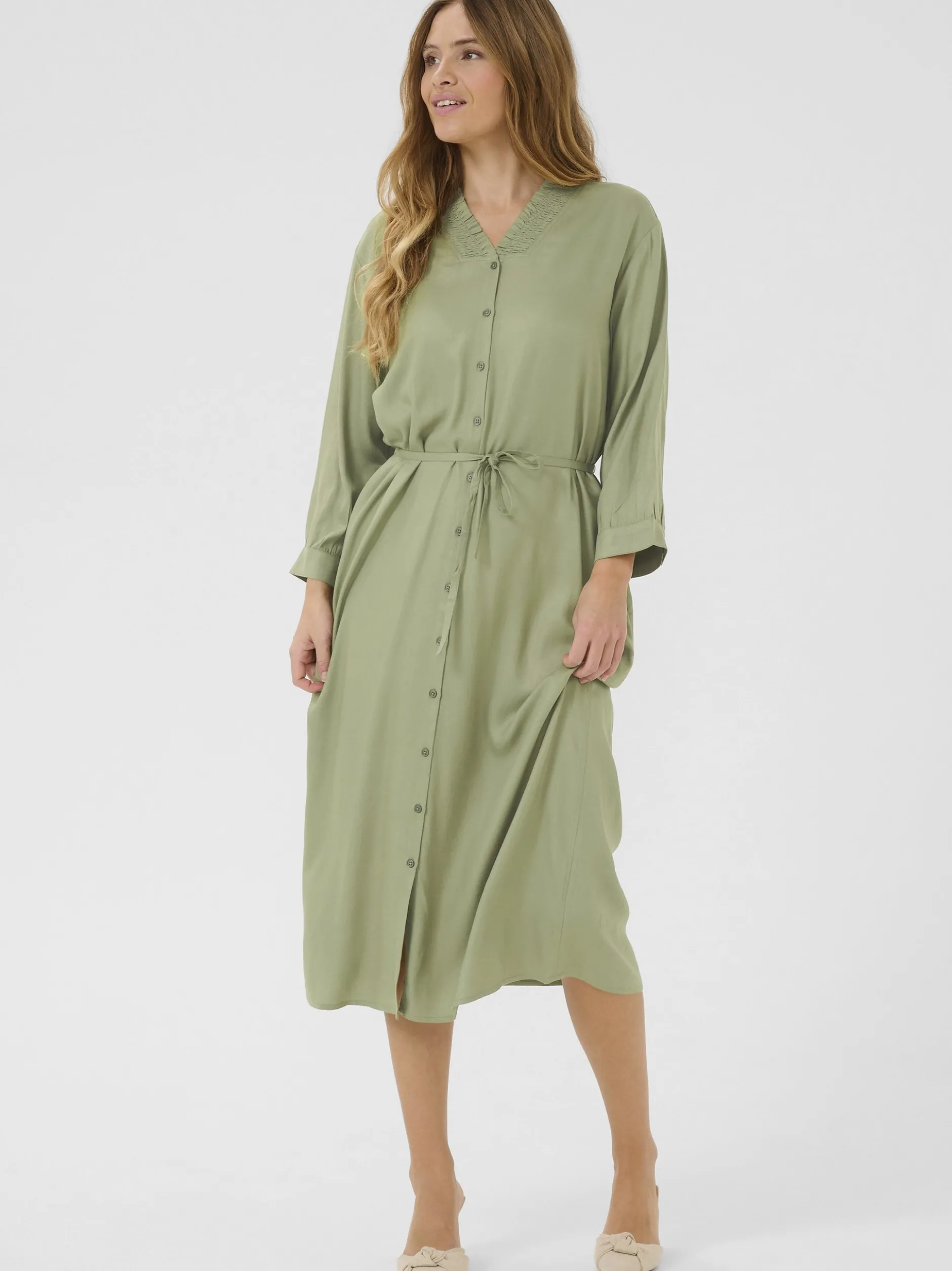 Kaffe Damen Kleid KAolga in lind