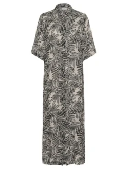 Kaffe Damen Kleid KAthora in ecru schwarz