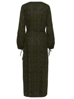Kaffe Damen Kleid KAvioletta in schwarz grün
