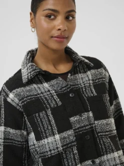 Kaffe Damen Langarm-Hemd KAlily in schwarz