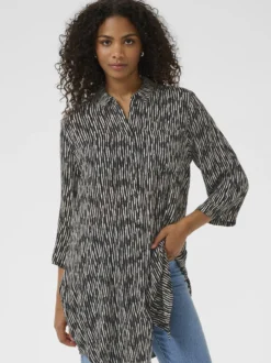 Kaffe Damen Longbluse KAjessi in schwarz