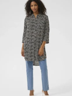 Kaffe Damen Longbluse KAjessi in schwarz