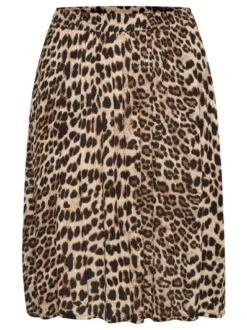 Kaffe Damen Rock KAamber Elastische Taille in beige schwarz