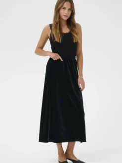 Kaffe Damen Rock KAkelly Elastische Taille in schwarz
