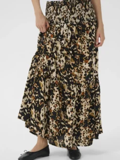 Kaffe Damen Rock KAmaxi Elastische Taille in mehrfarbig
