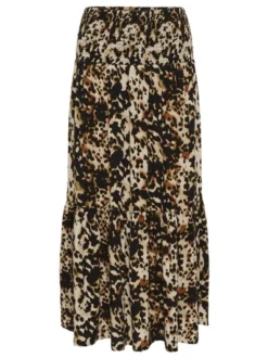 Kaffe Damen Rock KAmaxi Elastische Taille in mehrfarbig