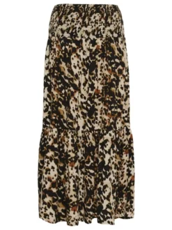 Kaffe Damen Rock KAmaxi Elastische Taille in mehrfarbig