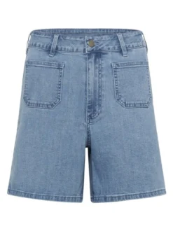 Kaffe Damen Shorts KAsarah Hohe Taille in blau