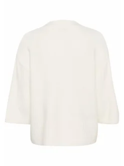 Kaffe Damen Strickjacke KArosie in ecru