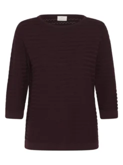 Kaffe Damen Strickpullover KAbirma in bordeaux