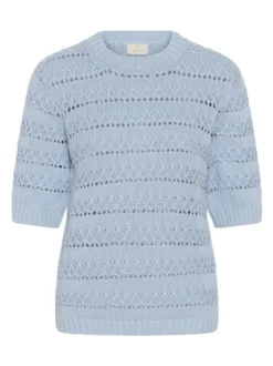 Kaffe Damen Strickpullover KAkaren in blau