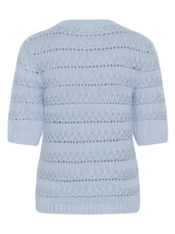 Kaffe Damen Strickpullover KAkaren in blau