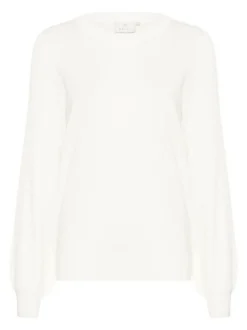 Kaffe Damen Strickpullover KAnanna in ecru